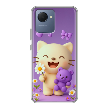 Силиконовый чехол на Realme Narzo 50i Prime с принтом для девочек Силиконовый чехол на Realme Narzo 50i Prime с принтом для девочек