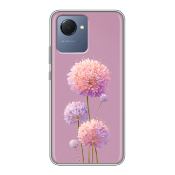 Силиконовый чехол на Realme Narzo 50i Prime с принтом Цветы