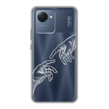 Силиконовый чехол на Realme Narzo 50i Prime с принтом Сотворение мира
