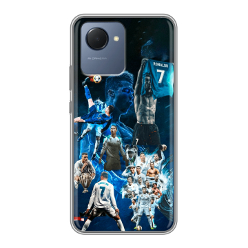 Силиконовый чехол на Realme Narzo 50i Prime с принтом Реал Роналдо
