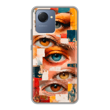 Силиконовый чехол на Realme Narzo 50i Prime с принтом Модный принт
