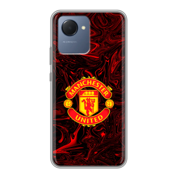 Силиконовый чехол на Realme Narzo 50i Prime с принтом Manchester United