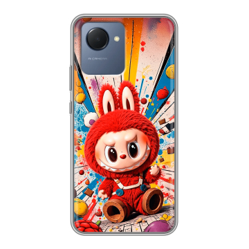 Силиконовый чехол на Realme Narzo 50i Prime с принтом Labubu Лабубу Силиконовый чехол на Realme Narzo 50i Prime с принтом Labubu Лабубу