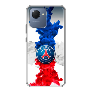 Силиконовый чехол на Realme Narzo 50i Prime с принтом PSG ПСЖ