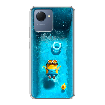 Силиконовый чехол на Realme Narzo 50i Prime с принтом Миньоны
