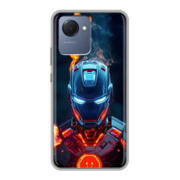 Силиконовый чехол на Realme Narzo 50i Prime с принтом IronMan Железный человек Силиконовый чехол на Realme Narzo 50i Prime с принтом IronMan Железный человек