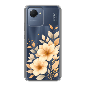 Силиконовый чехол на Realme Narzo 50i Prime с принтом для девушки
