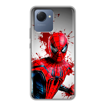 Силиконовый чехол на Realme Narzo 50i Prime с принтом Spiderman Человек паук Силиконовый чехол на Realme Narzo 50i Prime с принтом Spiderman Человек паук