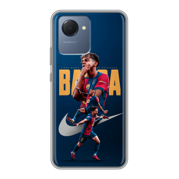 Силиконовый чехол на Realme Narzo 50i Prime с принтом Барселона Barca Yamal Силиконовый чехол на Realme Narzo 50i Prime с принтом Барселона Barca Yamal