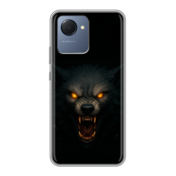 Силиконовый чехол на Realme Narzo 50i Prime с принтом Волк