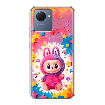 Силиконовый чехол на Realme Narzo 50i Prime с принтом Labubu Лабубу Силиконовый чехол на Realme Narzo 50i Prime с принтом Labubu Лабубу