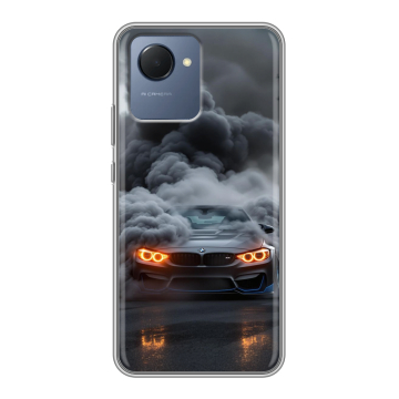 Силиконовый чехол на Realme Narzo 50i Prime с принтом BMW БМВ