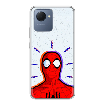 Силиконовый чехол на Realme Narzo 50i Prime с принтом Spiderman Человек паук