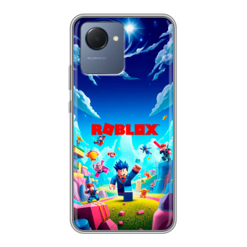 Силиконовый чехол на Realme Narzo 50i Prime с принтом Roblox Роблокс Силиконовый чехол на Realme Narzo 50i Prime с принтом Roblox Роблокс
