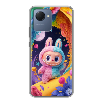 Силиконовый чехол на Realme Narzo 50i Prime с принтом Labubu Лабубу Силиконовый чехол на Realme Narzo 50i Prime с принтом Labubu Лабубу