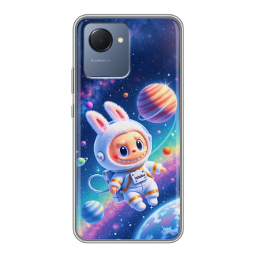 Силиконовый чехол на Realme Narzo 50i Prime с принтом Labubu Лабубу Силиконовый чехол на Realme Narzo 50i Prime с принтом Labubu Лабубу