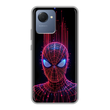 Силиконовый чехол на Realme Narzo 50i Prime с принтом Spiderman Человек паук Силиконовый чехол на Realme Narzo 50i Prime с принтом Spiderman Человек паук