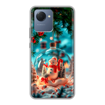 Силиконовый чехол на Realme Narzo 50i Prime с принтом Новый год