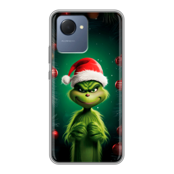 Силиконовый чехол на Realme Narzo 50i Prime с принтом Гринч Новый год Рождество