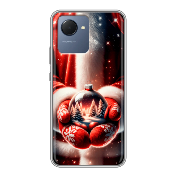 Силиконовый чехол на Realme Narzo 50i Prime с принтом Новый год