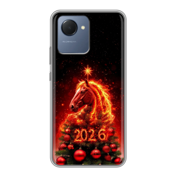 Силиконовый чехол на Realme Narzo 50i Prime с принтом Новый год