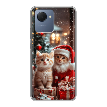 Силиконовый чехол на Realme Narzo 50i Prime с принтом Новый год