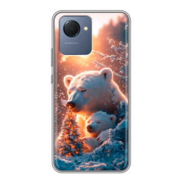 Силиконовый чехол на Realme Narzo 50i Prime с принтом Новый год Силиконовый чехол на Realme Narzo 50i Prime с принтом Новый год