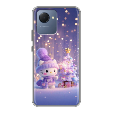 Силиконовый чехол на Realme Narzo 50i Prime с принтом Новый год Силиконовый чехол на Realme Narzo 50i Prime с принтом Новый год