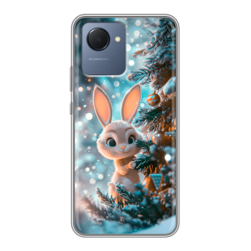 Силиконовый чехол на Realme Narzo 50i Prime с принтом Новый год Силиконовый чехол на Realme Narzo 50i Prime с принтом Новый год