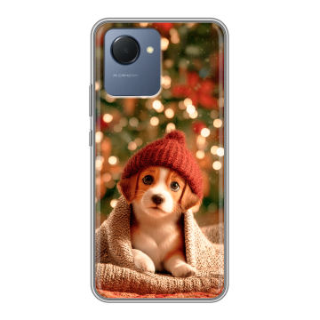 Силиконовый чехол на Realme Narzo 50i Prime с принтом Новый год Силиконовый чехол на Realme Narzo 50i Prime с принтом Новый год