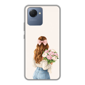 Силиконовый чехол на Realme Narzo 50i Prime с принтом женский Силиконовый чехол на Realme Narzo 50i Prime с принтом женский