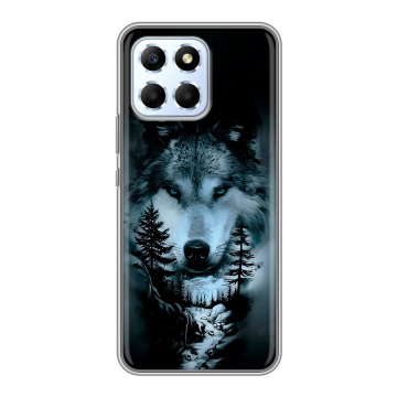 Силиконовый чехол на Huawei Honor X6 с принтом Лесной волк Силиконовый чехол на Huawei Honor X6 с принтом Лесной волк