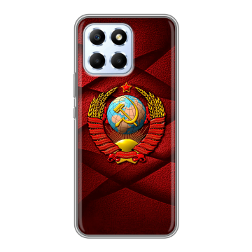 Силиконовый чехол на Huawei Honor X6 с принтом Герб СССР Силиконовый чехол на Huawei Honor X6 с принтом Герб СССР
