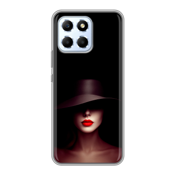 Силиконовый чехол на Huawei Honor X6 с принтом Девушка в шляпе