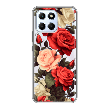 Силиконовый чехол на Huawei Honor X6 с принтом Розы