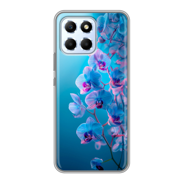 Силиконовый чехол на Huawei Honor X6 с принтом голубые орхидеи