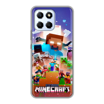 Силиконовый чехол на Huawei Honor X6 с принтом Майнкрафт Minecraft