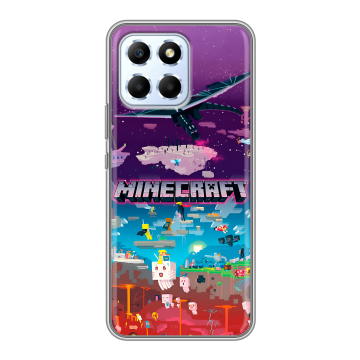 Силиконовый чехол на Huawei Honor X6 с принтом Майнкрафт Minecraft