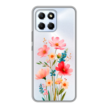 Силиконовый чехол на Huawei Honor X6 с принтом Цветы Силиконовый чехол на Huawei Honor X6 с принтом Цветы