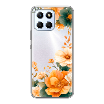 Силиконовый чехол на Huawei Honor X6 с принтом Цветы принт Силиконовый чехол на Huawei Honor X6 с принтом Цветы принт