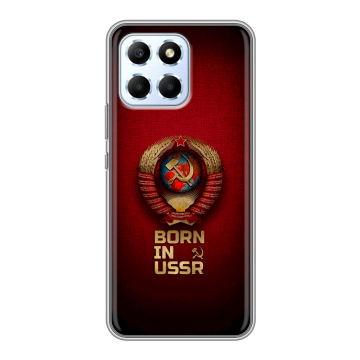 Силиконовый чехол на Huawei Honor X6 с принтом Флаг Герб СССР Силиконовый чехол на Huawei Honor X6 с принтом Флаг Герб СССР