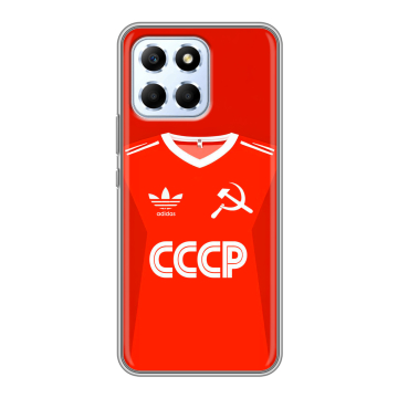 Силиконовый чехол на Huawei Honor X6 с принтом Флаг Герб СССР Силиконовый чехол на Huawei Honor X6 с принтом Флаг Герб СССР