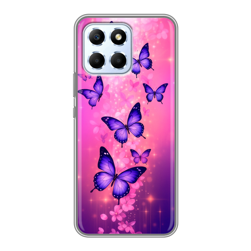 Силиконовый чехол на Huawei Honor X6 с принтом Бабочки Силиконовый чехол на Huawei Honor X6 с принтом Бабочки