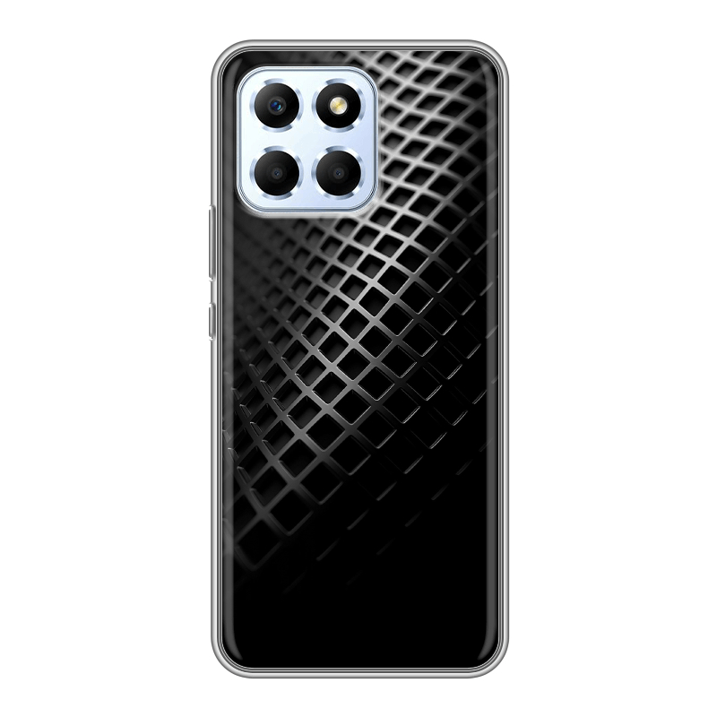 Силиконовый противоударный чехол на Huawei Honor X6 с принтом Текстура металла Силиконовый противоударный чехол на Huawei Honor X6 с принтом Текстура металла