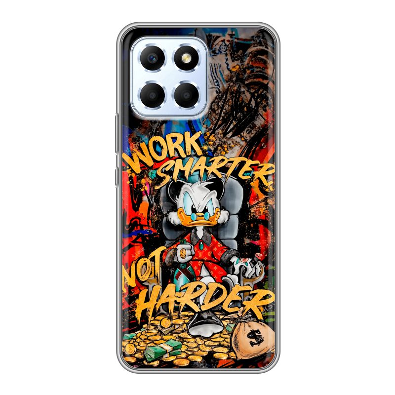 Силиконовый чехол на Huawei Honor X6 с принтом Дональд Дак Деньги Силиконовый чехол на Huawei Honor X6 с принтом Дональд Дак Деньги
