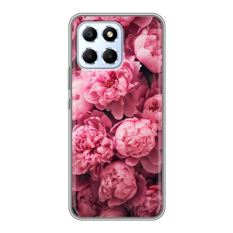 Силиконовый чехол на Huawei Honor X6 с принтом цветы пионы Силиконовый чехол на Huawei Honor X6 с принтом цветы пионы