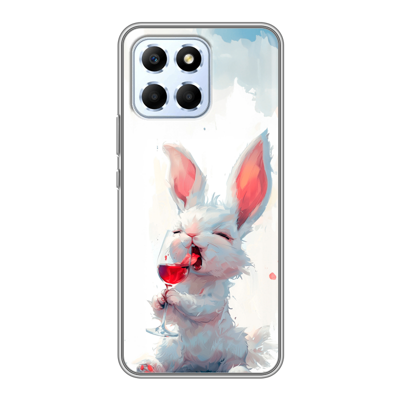 Силиконовый чехол на Huawei Honor X6 с принтом кролик зайчик Силиконовый чехол на Huawei Honor X6 с принтом кролик зайчик