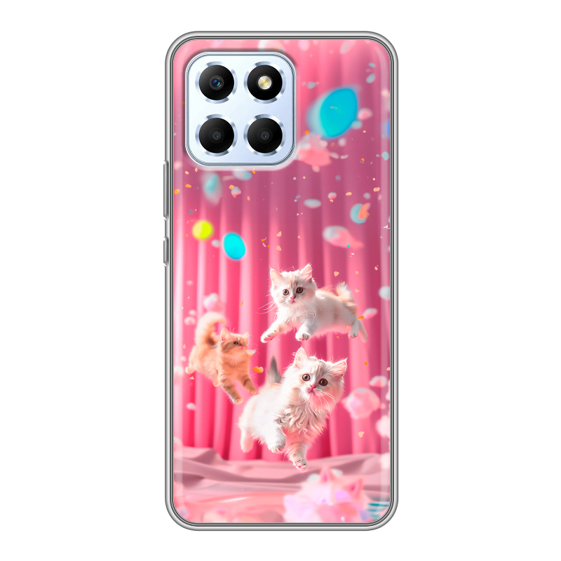 Силиконовый чехол на Huawei Honor X6 с принтом милые котики Силиконовый чехол на Huawei Honor X6 с принтом милые котики