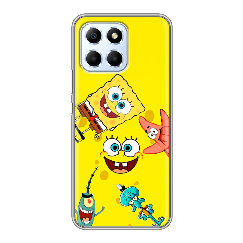 Силиконовый чехол на Huawei Honor X6 с принтом Спанч боб Спанчбоб Силиконовый чехол на Huawei Honor X6 с принтом Спанч боб Спанчбоб
