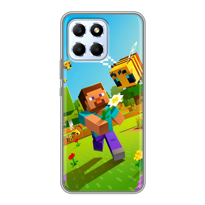 Силиконовый чехол на Huawei Honor X6 с принтом Майнкрафт Minecraft Силиконовый чехол на Huawei Honor X6 с принтом Майнкрафт Minecraft